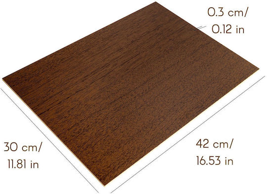 Creative Deco 10 X A3 Placă Mdf Wenge Maro Închis 420 X 300 X 3 Mm Plăci Mdf Hârtie De Artizanat Decorativă Pyrogravură Tăiere Laser Modelare Frezare Cnc Plotter Puzzle Electric