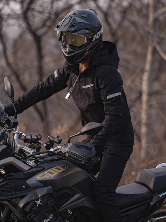 Motowolf MDL0520 Ανδρικό Αδιάβροχο Μπουφάν Μηχανής Μαύρο Χρώμα