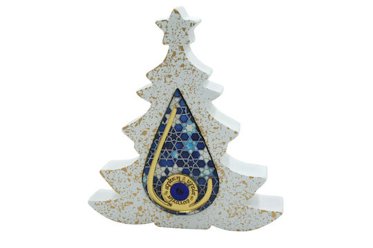 Weihnachtsdekorationen mit Bäumen 12cm Weiße Weihnachtsdekorationen mit Bäumen 12cm Weiße