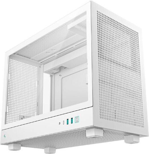 Deepcool CH160 Plus Gaming Mini Tower Computer Case with Side Window White