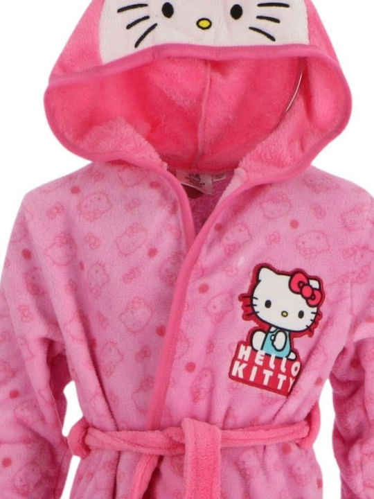 Hello Kitty Детски халат Зимна Поларена Розов