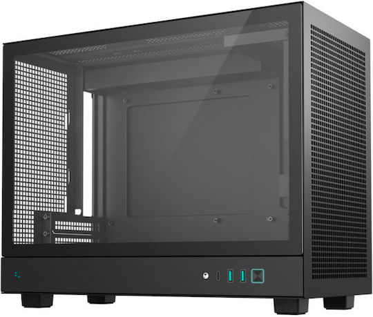 Deepcool CH160 Plus Gaming Mini Tower Κουτί Υπολογιστή με Πλαϊνό Παράθυρο Μαύρο