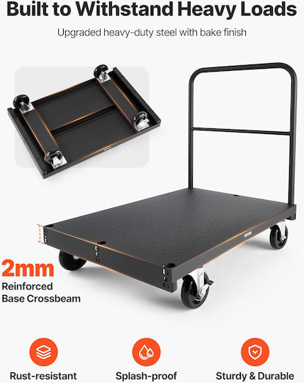 Vevor Transport Trolley for Weight Load up to 816kg Gray