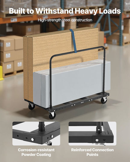 Vevor Transport Trolley for Weight Load up to 816kg Black