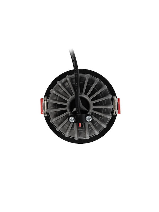 kelvo Kelvo Asymmetrical Metallic Recessed Spot with Integrated LED and Warm White Light Black 8.3x8.3cm. 1pcs