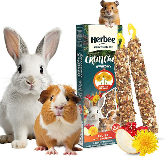 Herbee Cruncher 115gr Nagerfutter für Hasen Früchte Löwenzahn
