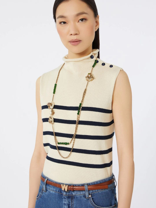 Weekend Maxmara Κολιέ Διπλό Επιχρυσωμένο