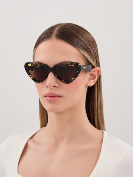 Bottega Veneta Ochelari de soare Maro cu Cadru & Maro Lentilă Bottega Veneta Ochelari de soare Maro cu Cadru & Maro Lentilă