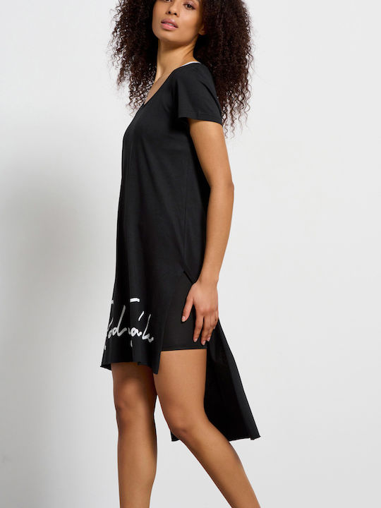 Rochii De Vară Pentru Femei Mini Tricou Rochie Neagră
