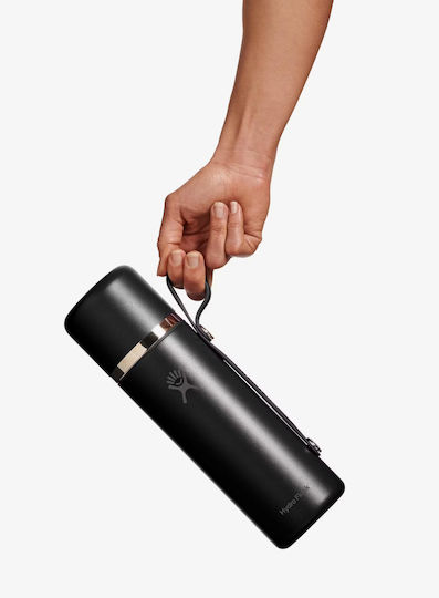Hydro Flask Flask Ποτήρι Θερμός Ανοξείδωτο 828ml Black με Λαβή