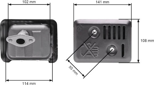 Generator Muffler Motor-cultivator Honda Gx 110 Gx 160 Motor Pump Protection
