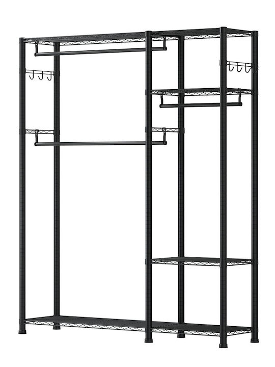 Vevor Floor Garment Rack made of Metal Black 114x42x194cm