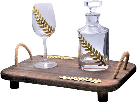 Best Man Set Wooden / Metallic Gold 3pcs Best Man Set Wooden / Metallic Gold 3pcs