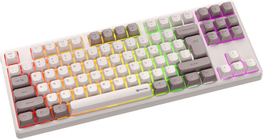 Meetion MT-MK14 Ασύρματο Gaming Μηχανικό Πληκτρολόγιο Tenkeyless με RGB φωτισμό (Αγγλικό US) Λευκό