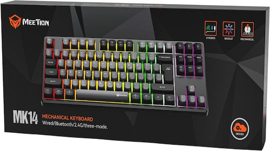 Meetion MT-MK14 Wireless Gaming Mechanical Keyboard Tenkeyless with RGB lighting (English US)