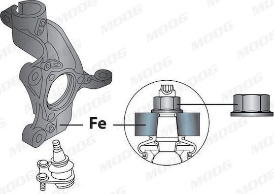 Lagergelenk Moog Vo-bj-1860 Für Das Frontsystem Auto