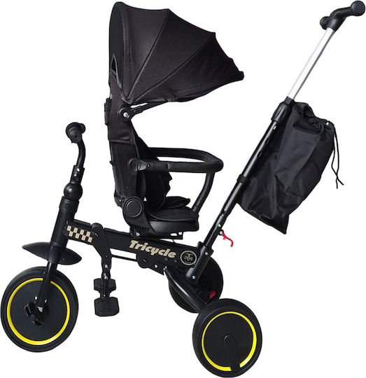 Miko Foldable And Convertible Tricycle Bicycle For 6 Months Black