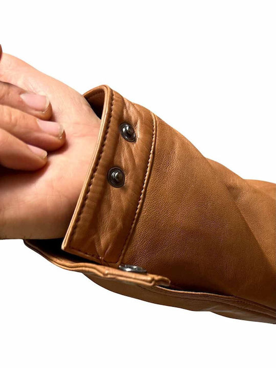 Leather Jacket Tabac Brown