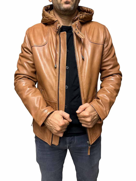 Leather Jacket Tabac Brown