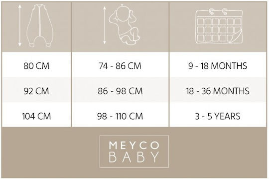 Meyco Χειμερινός Υπνόσακος με Πόδια Soft Green