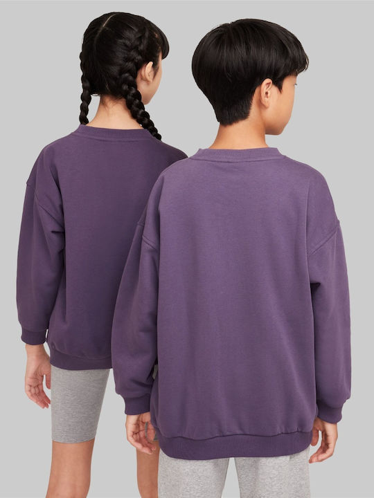 Fleece Παιδικό Φούτερ Μωβ Sportswear Club
