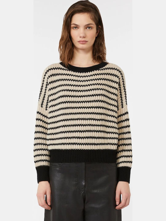 Bluza Damă Crop Pulover Lână Bej