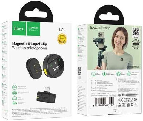 Hoco L21 Electret Μικρόφωνο με USB Type-C Πέτου