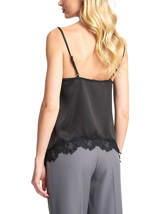Women's Lingerie Top with Lace Black