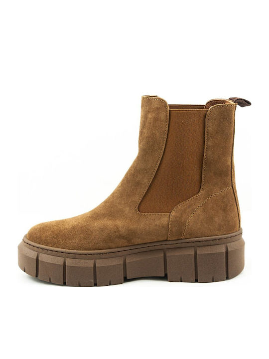 Leather Women's Chelsea Boots Tabac Brown