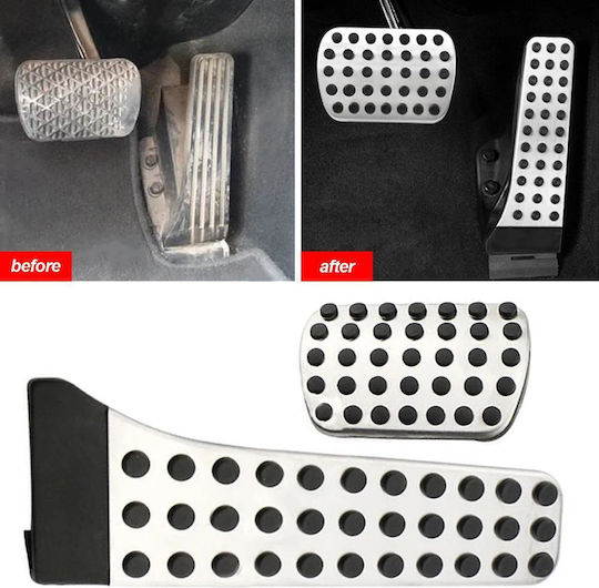 Set Pedale Rutschfest Universal Aluminium Silber 3Stück