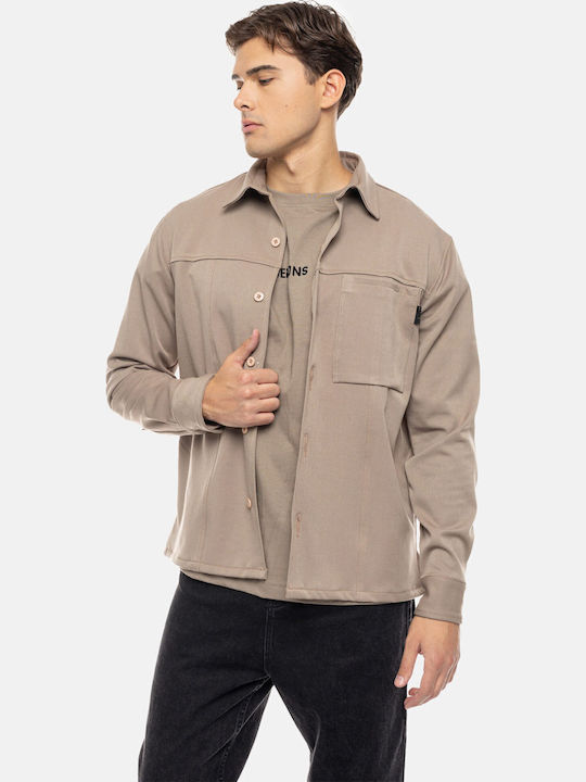 Μακρυμάνικo Overshirt Beige