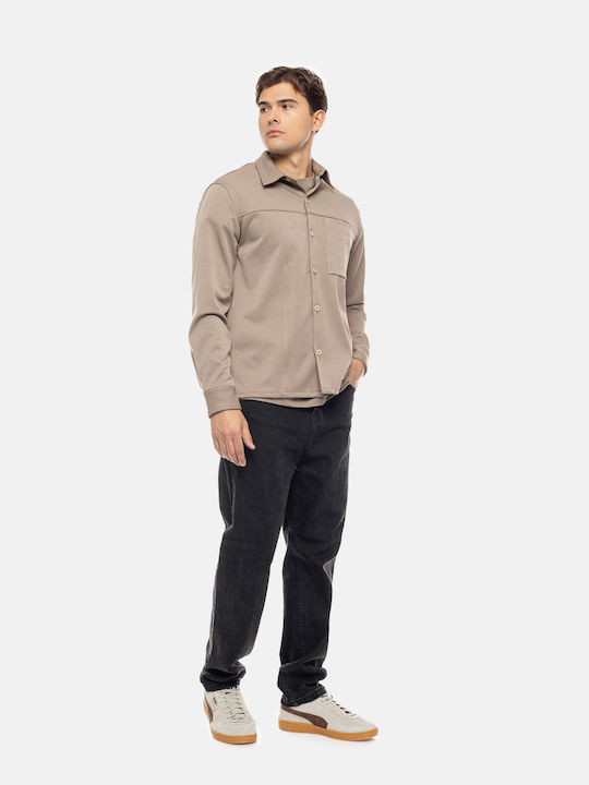 Μακρυμάνικo Overshirt Beige