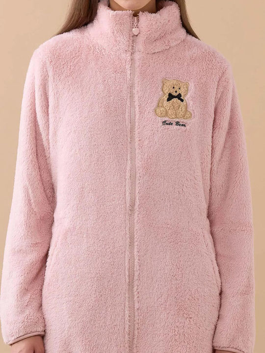 Noidinotte Зимна Дамска Халат Pink