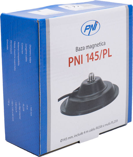 PNI Car Antenna Roof Magnetic / Threaded for Radio in Silver Color
