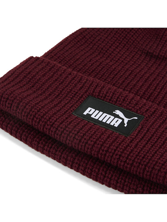Beanie Unisex Σκούφος Πλεκτός σε Μπορντό χρώμα