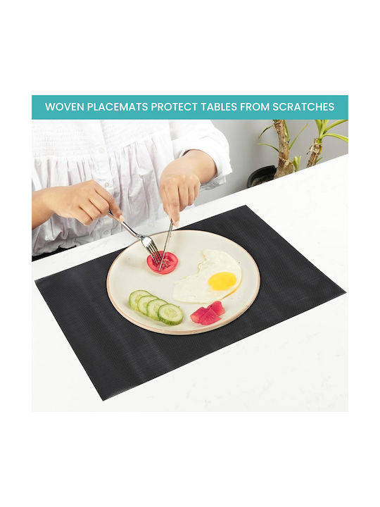 Belle Vous Placemats Plastic Negru 44.5x30cm 6buc