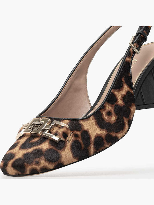 Δερμάτινες Γόβες Animal Print Καφέ