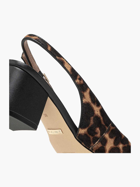 Δερμάτινες Γόβες Animal Print Καφέ