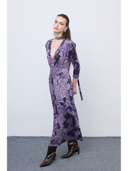 Midi Abendkleid Lila -FW25-GR1034