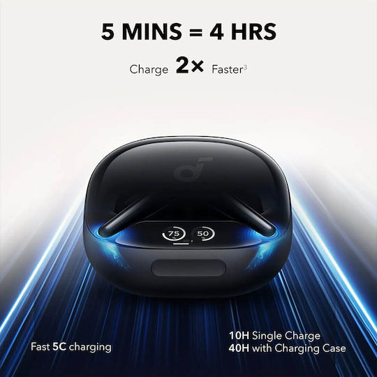 Soundcore by Anker Liberty 4 Pro In-ear Bluetooth Handsfree Earphones with Sweat Resistance and Charging Case Black Matte