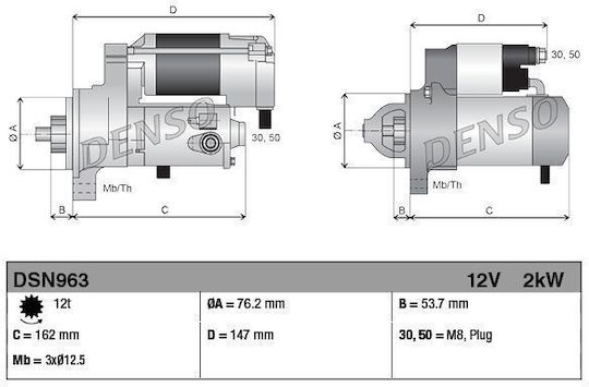 Electromotor Audi A1 8x1 8xk 8xf Denso Dsn963