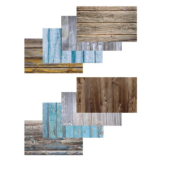 Irisfot Wood 8 Pack Photography Backdrop 58x88cm Multicolour