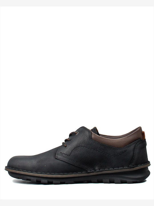 Leder Herren Freizeitschuhe Schwarz