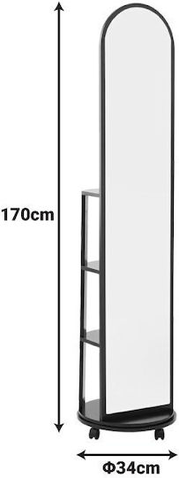 Pakketo Espero Огледало Дъговидно с Бяла Дървена Рамка 170x34см