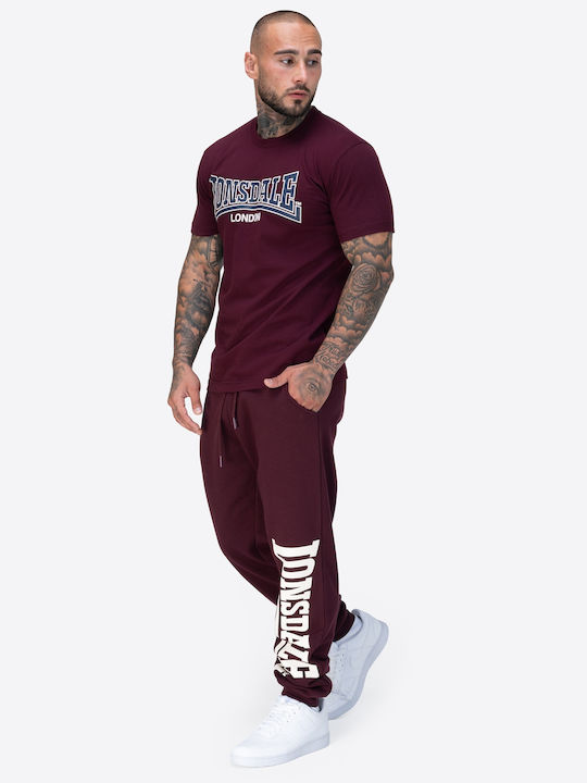 Pantaloni de trening cu Elastic Burgundy