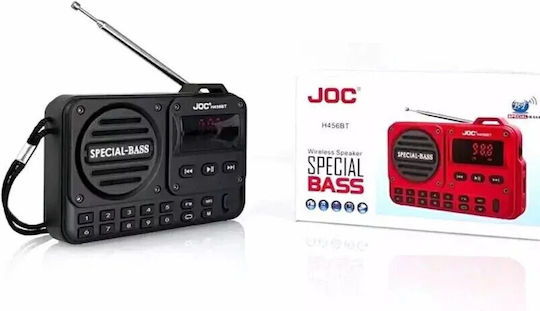 Joc H456BT Επιτραπέζιο Ραδιόφωνο Επαναφορτιζόμενο με Bluetooth και USB Μαύρο