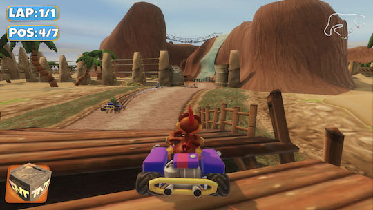 Crazy Chicken Kart 2 Steering Wheel Bundle (Code In A Box) Switch Game