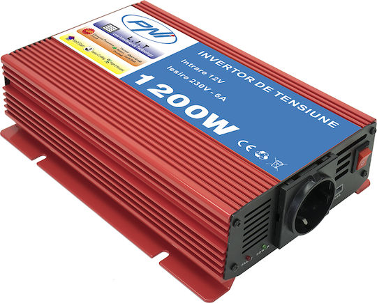 Invertor de tensiune Pni L1200w Intrare 12v Ieșire 230v