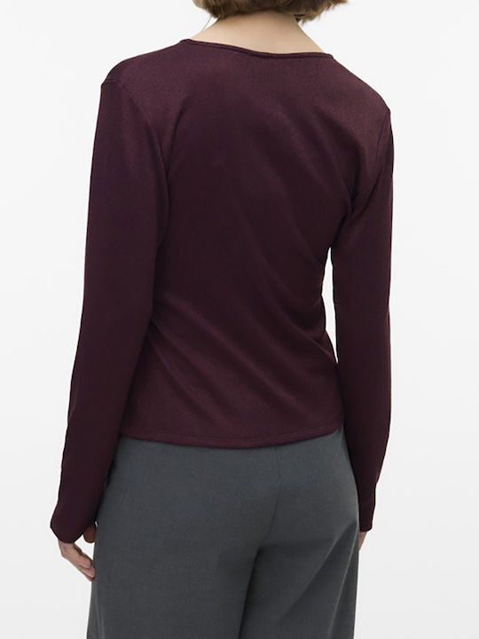 Vero Moda Louisa Μπλούζα Μπορντό