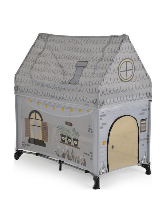 Cangaroo Playpen with Mattress Gray 63x124cm